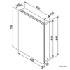 Backlit Bathroom Mirror Cabinet with LED Lights Shaver Socket Button 500×700mm
