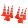 6-Piece Traffic Cones 36inch Safety Cone Set High Quality Reflective Strip UK