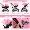 2 in 1 Baby Stroller Foldable Pushchair Reversible Seat With Adjustable Canopy