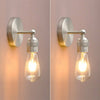 Pair Retro Industrial Wall Sconce Lights Vintage Bare Holder Fitting Wall Lamps