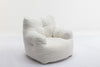 Upholstered Soft Fabric Tufed Bean Bag Foam Memory Resilience Sponge Chair NS