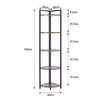 5-Tier Vintage Ladder Shelf Bookcase Storage Rack Stand Plants Display Bookshelf