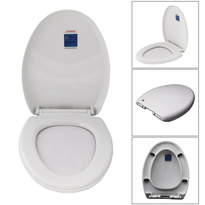 Soft Close Toilet Seat White Bathroom V Shape WC Heavy Duty Seats Anti Slam