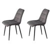 Glass Dining Table and 2 / 4 Grey Chairs Optional Lounge Office Home Furniture