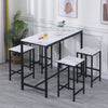 5Pcs Bar Table Stools Set 4 Bar Stools for Breakfast Pub Counter Small Apartment