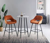 1/2X Bar Stools Velvet Breakfast Chair Kitchen High Counter Stool Pub Restaurant
