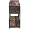 Industrial Side Lamp Table Bedside Cabinet Nightstand With Storage Shelf Drawer
