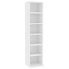 Stylish 8-Tier CD Cabinet Display Shelving Chipboard Freestanding Storage Furnit