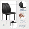 2PC/ 4PC Modern PU Leather Armless Chairs for Dining Kitchen Room w/ Steel Leg