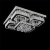 Modern Square Ceiling Chandelier Crystal Silver Light Lamp Pendant Home Hallway
