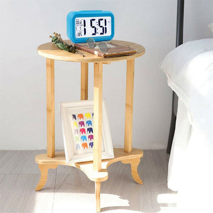 Rustic Wooden Corner Sofa Side Coffee Table Top Smooth Touch Multi Purpose Table