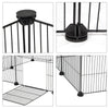 Pet Playpen Fence DIY Playpen Puppy Dog Cat Animal Cage Exercise Metal PP Indoor