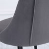 4x Velvet Dining Chairs Padded Seat Retro Metal Legs Office Kitchen Lounge Chair