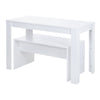 Modern 3Pcs Dining Bench Set Table+ 2 Chairs Dining Room Kitchen for Small Space