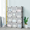 12-Cube Storage Organizer Portable Plastic Modular Shoe Shelves DIY Cube Closet