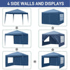 3x3M Gazebo Pop Up Tent Canopy Outdoor Wedding Marquee Garden Party w/4 Sides UK