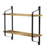 Floating Shelves Metal Wall Shelf Retro Industrial Hanging Wood Shelving Rack