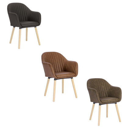 1/2/4/6x Dining Chair Upholstered Seat Armchairs Kitchen Breakfast Restaurant