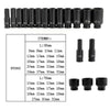 35PC Deep Impact Sockets 8-32mm Set 1/2" Metric Drive Wall Garage Workshop Tool