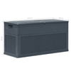 Garden Storage Box Waterproof Garden Storage Bench Box 320 L 3 Colors Patio