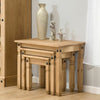 Corona Pine Nest of Tables Set of 3 Occasional Coffee Side Table Waxed Mexican