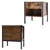 Industrial Rustic Wood Bedside Cabinet 1/2 Drawer Bedroom Nightstand Side Table