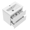 600mm White Bathroom Vanity Unit with Basin Sink Storage Wall Hung Cabinet Flat
