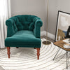 Chesterfield Vintage Armchair Green Club Scroll Arm Chair Lounge Sofa Fireside