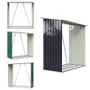 Large Galvanised Steel Garden Shed Metal Waterproof Pent Roof Firewood Log Rack