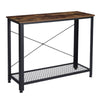 Vintage Console Tables Industrial Hallway Table Black Metal Frame and Shelf UK