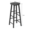 Set of 2 Bar Stools Faux Marble Pub Chair Round Kitchen Dining Chair W/ Footrest