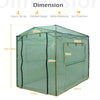 Zippered Roll-up Doors Walk-in Gardening Greenhouse w/ Observation Windows