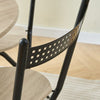 Round Dining Room Table and Folding Chairs Set of 4 for Small Space