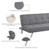 3 Seater Convertible Fabric Sofa Bed Adjustable Lounger Grey Cushioned Sofabed