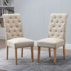 2/4/6x Fabric Button Tufted Dining Chairs Upholstered Kitchen Dining Room Grey
