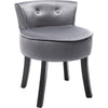 Velvet Dressing Table Stool Bedroom Vanity Makeup Stool Bedroom Chair Gray NS