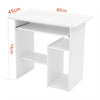 Office Computer Table Wood Desk Keyboard Tray Shelf Corner White Study Home