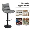 Set of 2 Bar Stools Breakfast Stools With Foot Rest Swivel Gas Lift Modern Grey