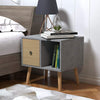 Beside Table W/ 1 Drawer Open Compartment Nightstand Storage Home Bedroom
