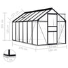 Greenhouse with Base Frame Anthracite Aluminium 7.03 m² Q3J2