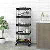 5-Tier Kitchen Trolley Iron and ABS Suitable for categorization sturdy