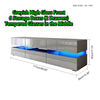 177CM Large TV Unit Stand Cabinet High Gloss Drawers Matt Body LED Lights UK