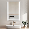 Bathroom Mirror With LED Lights 3 Color Wall Mounted Anti-fog Touch Sensor New