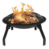 19.5" Cast Iron Outdoor Fire Pit and Bowl, Round Patio Outdoor Fire Pit for BBQ
