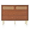 Chest of Drawers with 6 Drawers Rattan Cabinet Bedroom Furniture Storage Bedside
