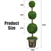 Artificial Triple Ball Shaped Topiary Tree Doorway Porch Garden Decoration Plant