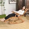 Portable Folding Rocking Chair Relax Sun Lounger Chair Seat w Footrest &Backrest
