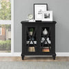 Ellington Glazed 2 Door Low Display Cabinet in Black by Dorel