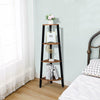 4 Tiers Corner Shelf Shelves Ladder Plant Stand Bookcase Storage Rack UK
