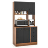 Kitchen Cabinet Storage Cupboard Cabinet Tall Buffet Hutch Pantry Sideboard